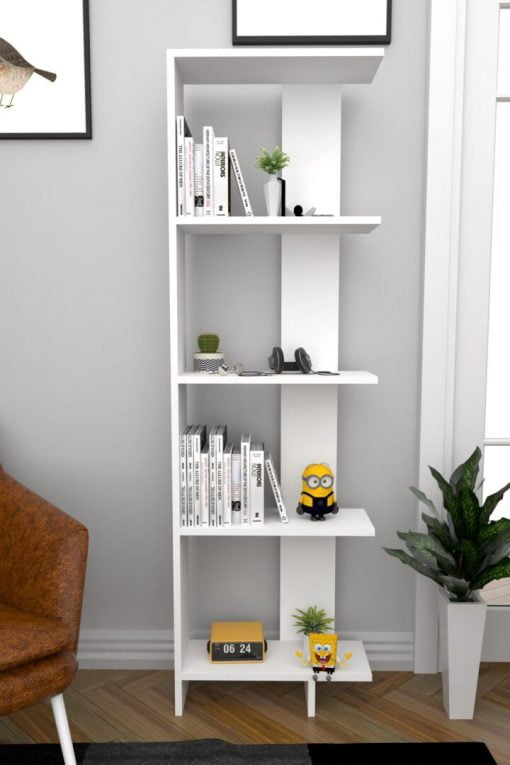 Basic Dekoratif Kitaplık Beyaz