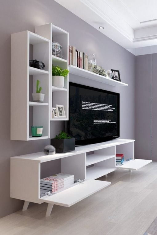 İstanbul Dolaplı Tv Ünitesi Beyaz - Görsel 2