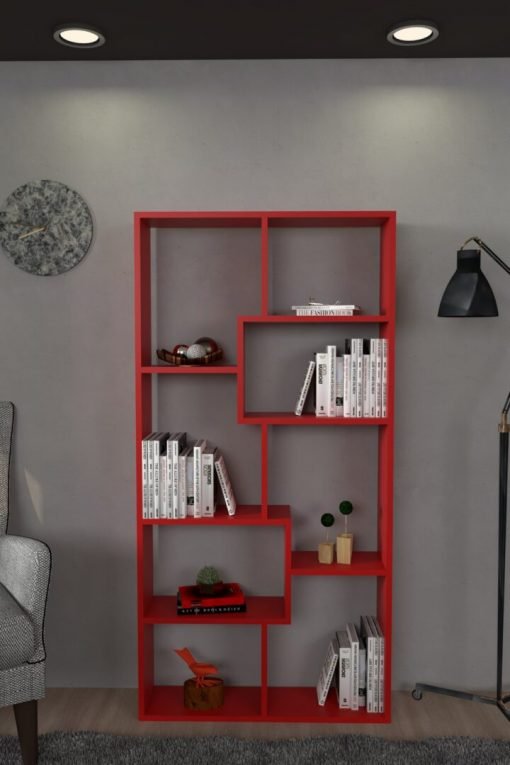 Zebra Dekoratif Kitaplık Kırmızı - Görsel 2