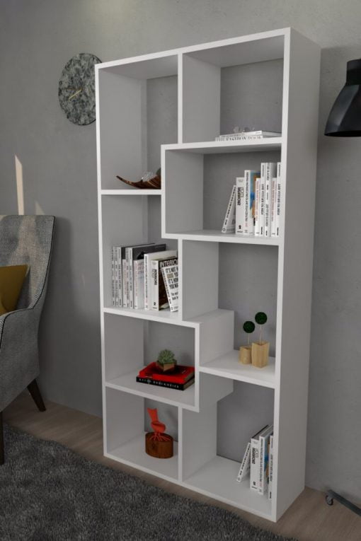 Zebra Dekoratif Kitaplık Beyaz - Görsel 2