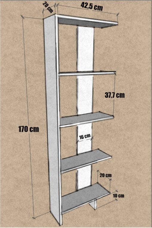 Basic Dekoratif Kitaplık Beyaz - Görsel 2