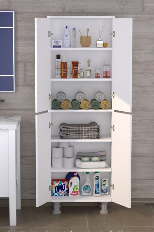 4 Kapaklı Çok Amaçlı Dolap Beyaz