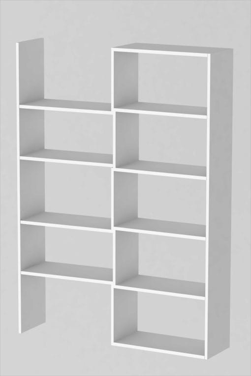 Office Dekoratif Kitaplık Beyaz - Görsel 5