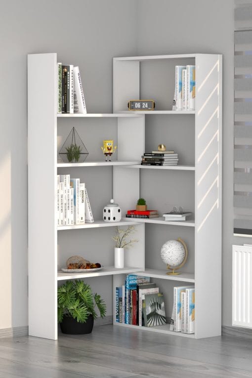 Office Dekoratif Kitaplık Beyaz - Görsel 2