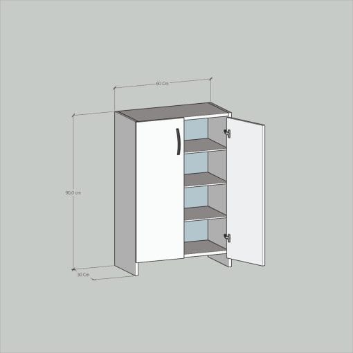 Turna 4 Raflı Ayakkabılık Siyah - Görsel 4