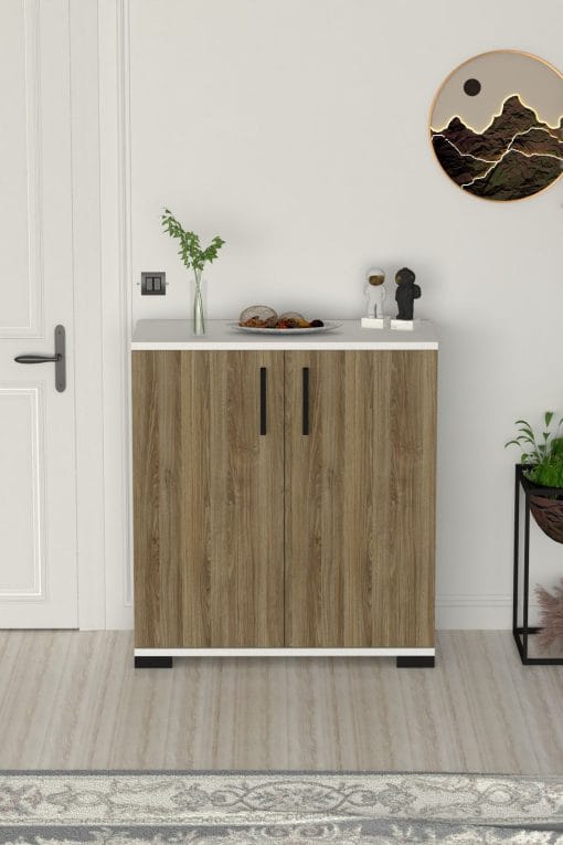 Athena Çok Amaçlı 2 Kapaklı ,Kahve Köşesi,Mutfak,Banyo, Kiler Dolabı Meşe