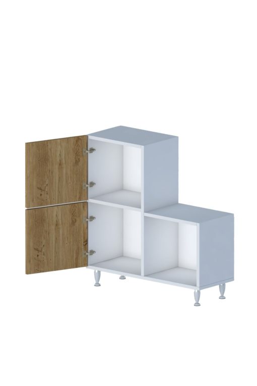 2 Kapaklı L Çok Amaçlı Banyo Dolabı Çam - Görsel 4