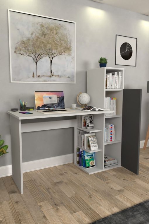 Diamond Dolaplı Çalışma Masası Antrasit - Görsel 2