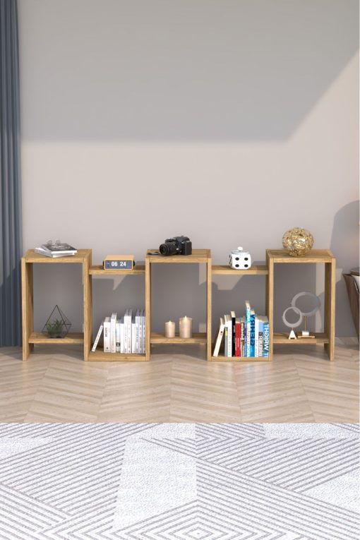 Zero Dekoratif Kitaplık Çam - Görsel 4
